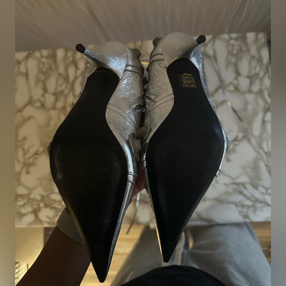 Balenciaga Silver Cagole Boots - Picture 5 of 5
